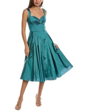 Rene Ruiz Taffeta Cocktail Dress - Blue