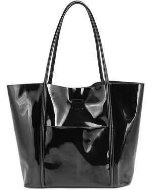 Tiffany & Fred Paris High-Gloss Patent Tote - Black