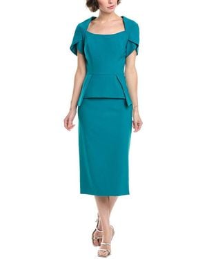 Jovani Peplum Midi Dress - Purple