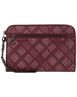 Bottega Veneta Intrecciato Leather Wristlet - Purple