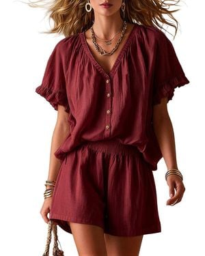 Vincent 2Pc T-Shirt & Short Set - Red