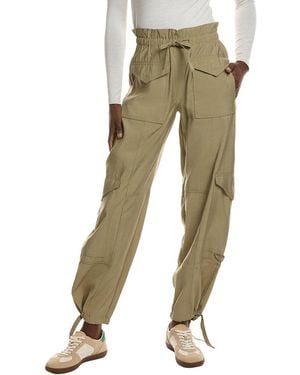 Ganni Light Slub High Waist Pocket Pant - Natural