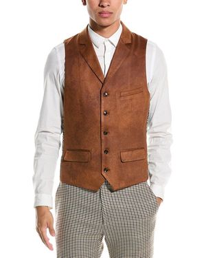 Paisley & Gray Paisley & Barnsley Slim Fit Vest - Brown