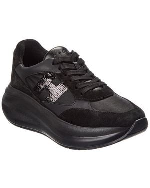 Hogan Maxi I Active Suede Sneaker - Black