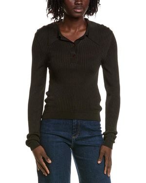 Officine Generale Officine Generale Ribbed Top - Black