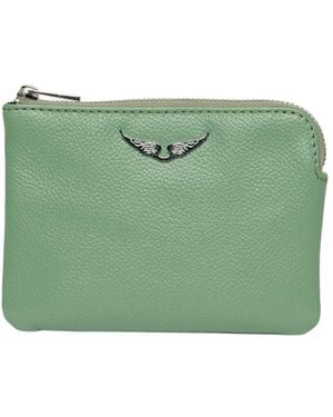 Zadig & Voltaire Mini Uma Wings Grained Leather Pouch - Green