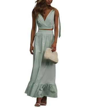 ENJOY PETRA 2Pc Top & Skirt Set - Green