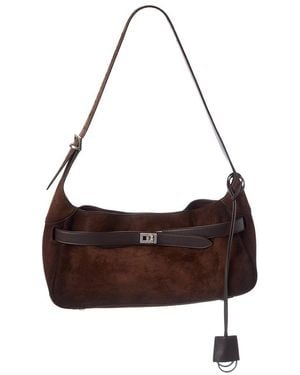 Balenciaga Suede Shoulder Bag - Brown