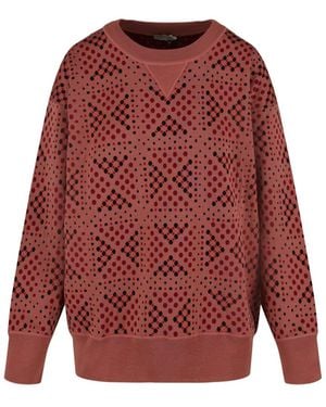 Bottega Veneta Crewneck Polka Dot Wool Jumper - Red