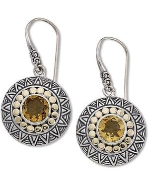 Samuel B. 18K 3.70 Ct. Tw. Citrine Earrings - Metallic