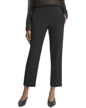 Vince Mid Rise Velvet Strapping Pull-On Pant - Black