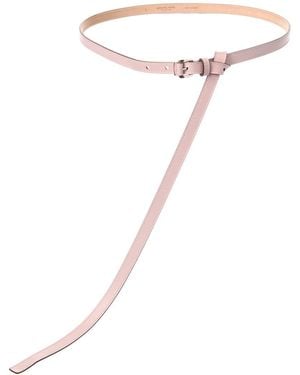 Michael Kors Carolyn Leather Belt - White