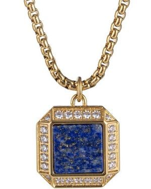 jean claude Cz Pendant Necklace - Blue
