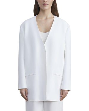 Lafayette 148 New York Relaxed Collarless Blazer - White