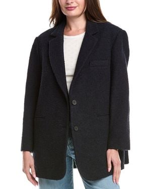 Sandro Boucle Wool-Blend Blazer - Black