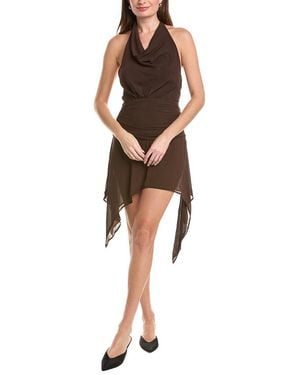 IPPONELLI Solid Mini Dress - Brown