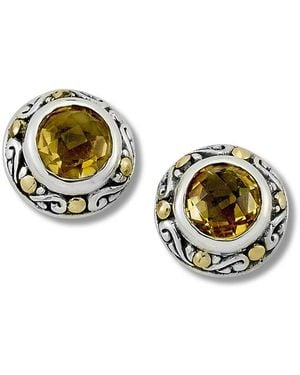 Samuel B. 18K 1.50 Ct. Tw. Citrine Earrings - Metallic