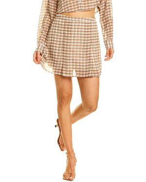 rosewater remi Plaid Mini Skirt - White