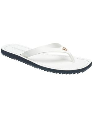 TRUE RELIGION 's Flip Flop Sandals – Lightweight Rubber Sole With Iconic Logo - White