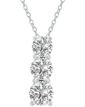 Lab Grown Diamonds 14k 1.50 Ct. Tw. Lab Grown Diamond Necklace - White