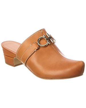 Ferragamo Phobos Denim Mules in Blue | Lyst