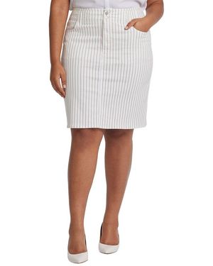 NYDJ Plus High-rise Hollywood Waist Skirt - White