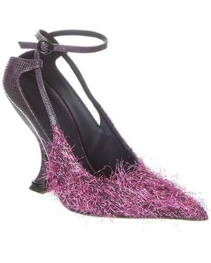 Lanvin Rita Leather Pump - Purple