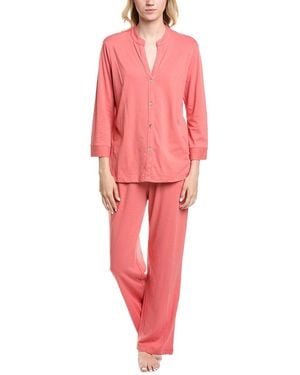 Natori 2pc Breeze Mandarin Pajama Set - Red