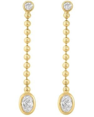 Effy Fine Jewelry 14K 0.59 Ct. Tw. Lab-Grown Diamond Earrings - Metallic
