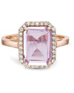 Forever Creations USA Inc. Forever Creations 14k Rose Gold 2.17 Ct. Tw. Diamond & Morganite Halo Ring - Pink
