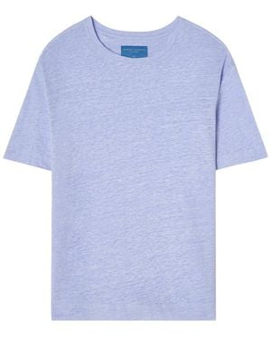 Robert Talbott Davis Linen Jersey T-Shirt - Blue