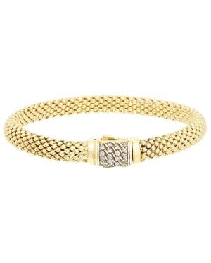 Meshmerise 0.20 Ct. Tw. Diamond 18K Over Bangle Bracelet - Metallic