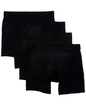 Tahari 4Pk Modern Fit Luxe Micro Ultra Soft Boxer Brief - Black