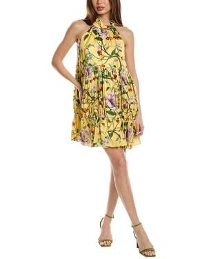 Borgo De Nor Maggie Silk-Blend Mini Dress - Yellow