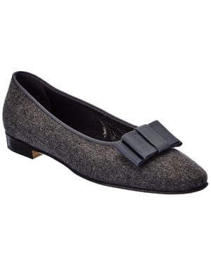 Manolo Blahnik Bulgatora Wool Flat - Black