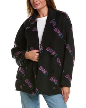 Diane von Furstenberg Bellamira Wool-Blend Coat - Black