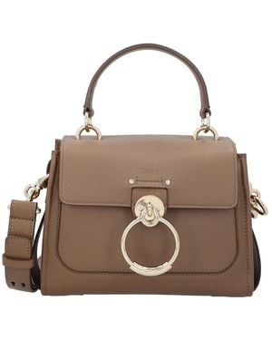 Chloé Calfskin Tess Mini Bag Never Carried (Authentic Pre-Loved) - Brown