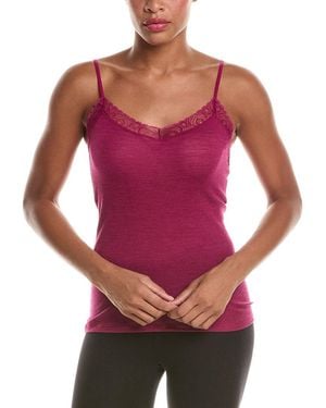 Hanro Woolen Lace Wool & Silk-Blend Tank - Red