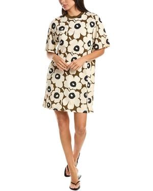 Marimekko Palikka Unikko Shirtdress - White
