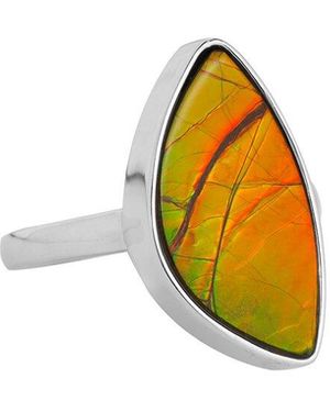 TIRAMISU Silver 4.70 Ct. Tw. Ammolite Ring - Yellow