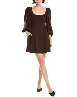 Rebecca Taylor Crepe Mini Dress - Black