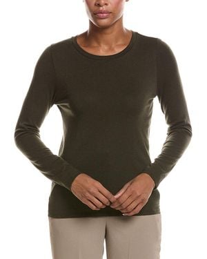 Eileen Fisher Round Neck Slim T-Shirt - Gray
