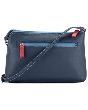Mywalit Small Leather Crossbody - Blue