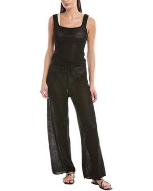 Onia Knit Square Neck Top - Black