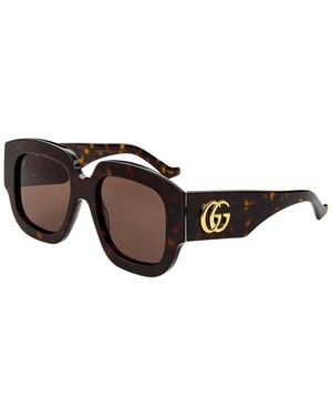 Gucci 52Mm Sunglasses - Brown