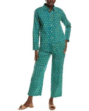 MER ST BARTH 2pc Clementine Top & Pant Set - Green