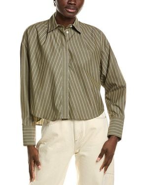 Rag & Bone Martha Poplin Striped Shirt - Green