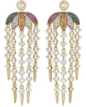 Eye Candy LA The Luxe Collection Cz Drop Earrings - Metallic