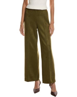 Kenneth Cole Sueded Scuba High-Rise Wide Leg Pant - Green