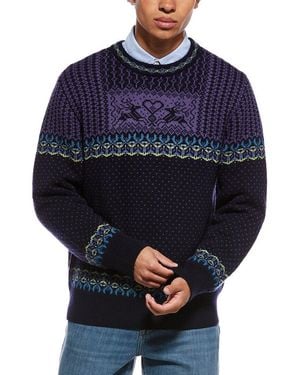 Rowing Blazers Nordic Fairisle Wool & Cashmere Jumper - Blue